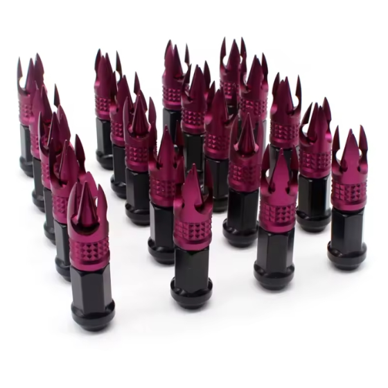 RIDEDYN 20-Piece Racing Wheel Lug Nuts – Alloy Steel Automotive Wheel Locking Fasteners, Performance-Style Lug Nuts for Compatible Vehicle Wheels and Custom Builds